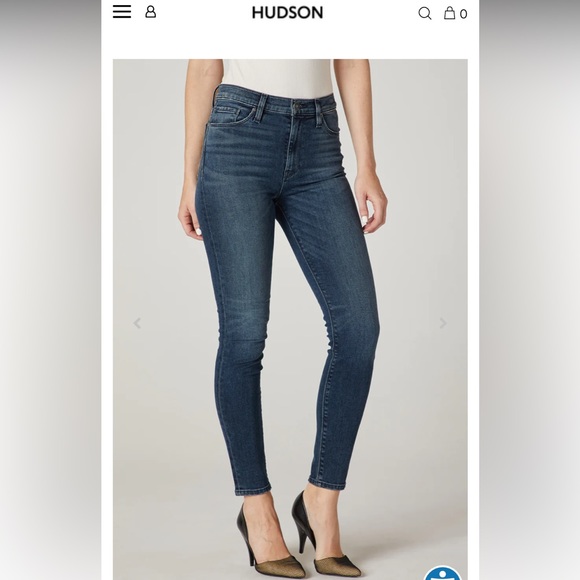 Hudson Jeans Denim - New Hudson Los Ángeles Barbara High-Rise Super Skinny Ankle Jean size 27